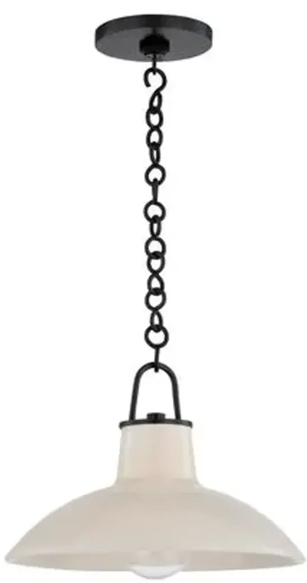Myrren Ceramic Pendant - Ivory