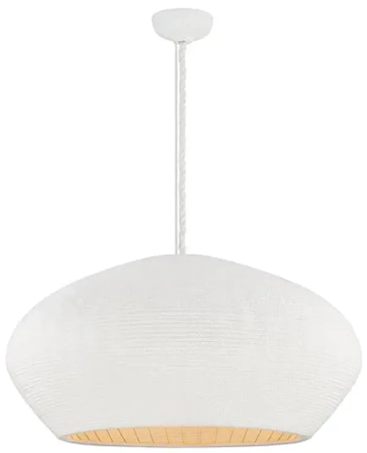 Ferndale Pendant - Gesso White - Handcrafted