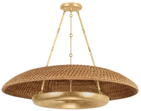 Nimira Pendant - Vintage Gold Leaf/Lampakanay Rope