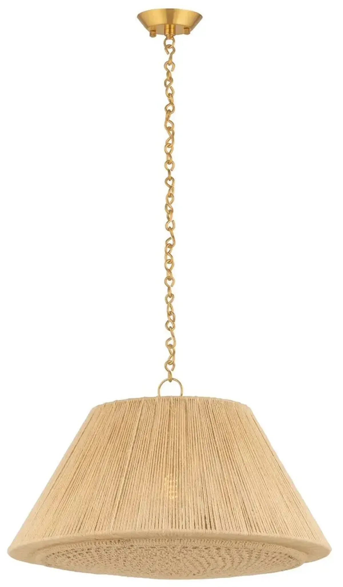 Eren Pendant, Aged Brass/Natural String