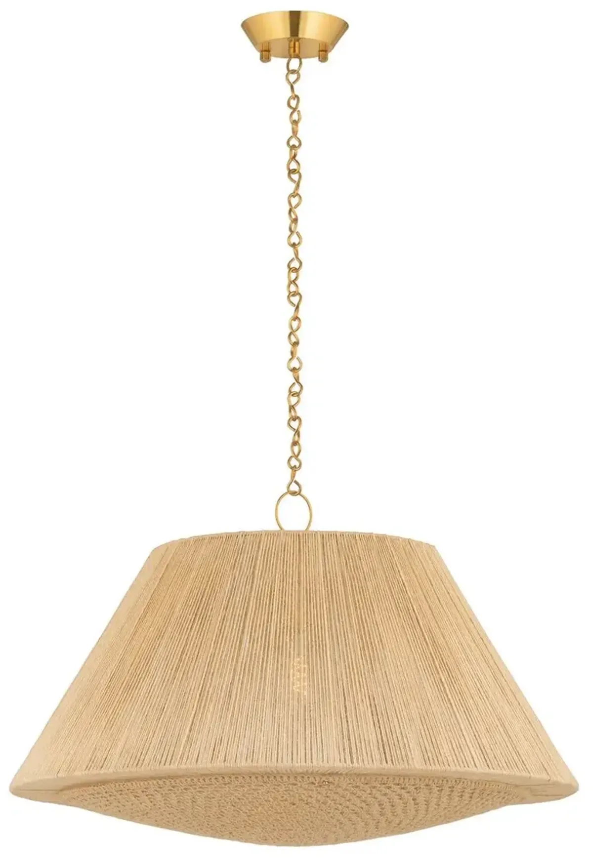 Eren Pendant, Aged Brass/Natural String