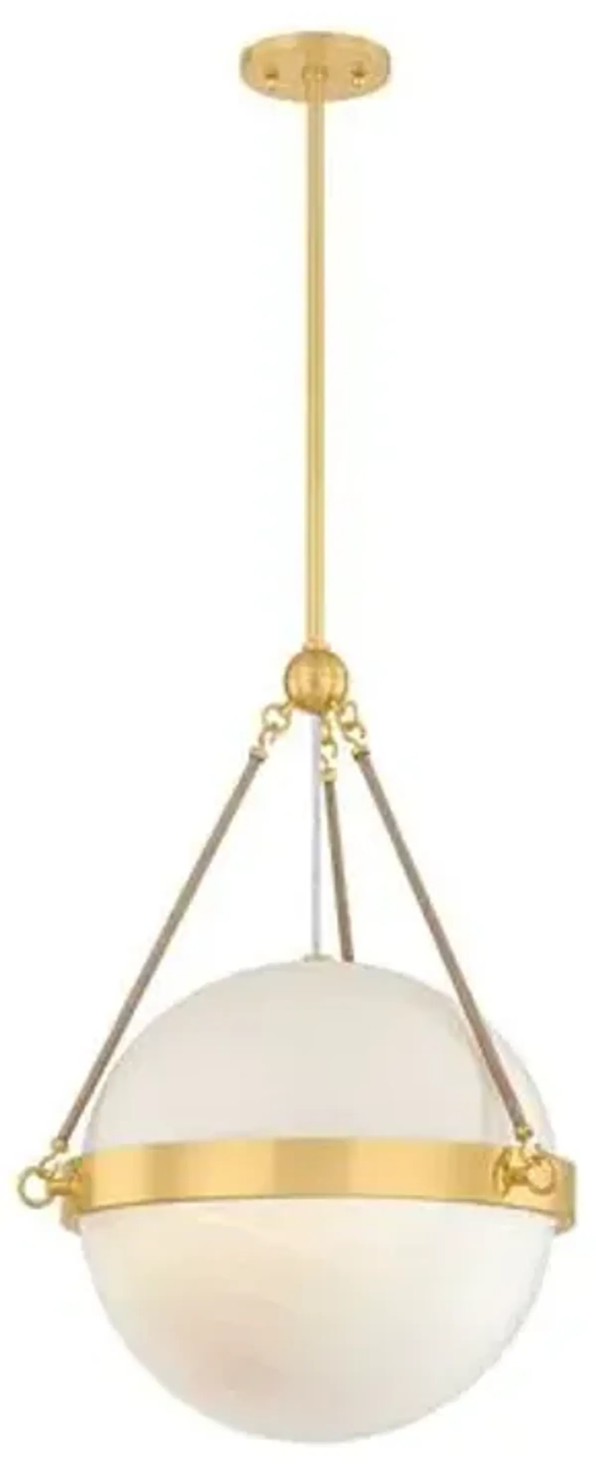 Abbie Pendant - Aged Brass/Soft Bisque/Cloud - Mandy Cheng for Mitzi - Gold