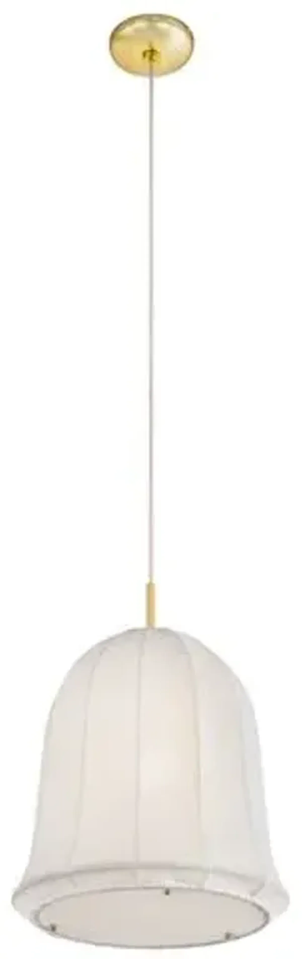 Arlisse Pendant - Aged Brass/White Cotton - Multi