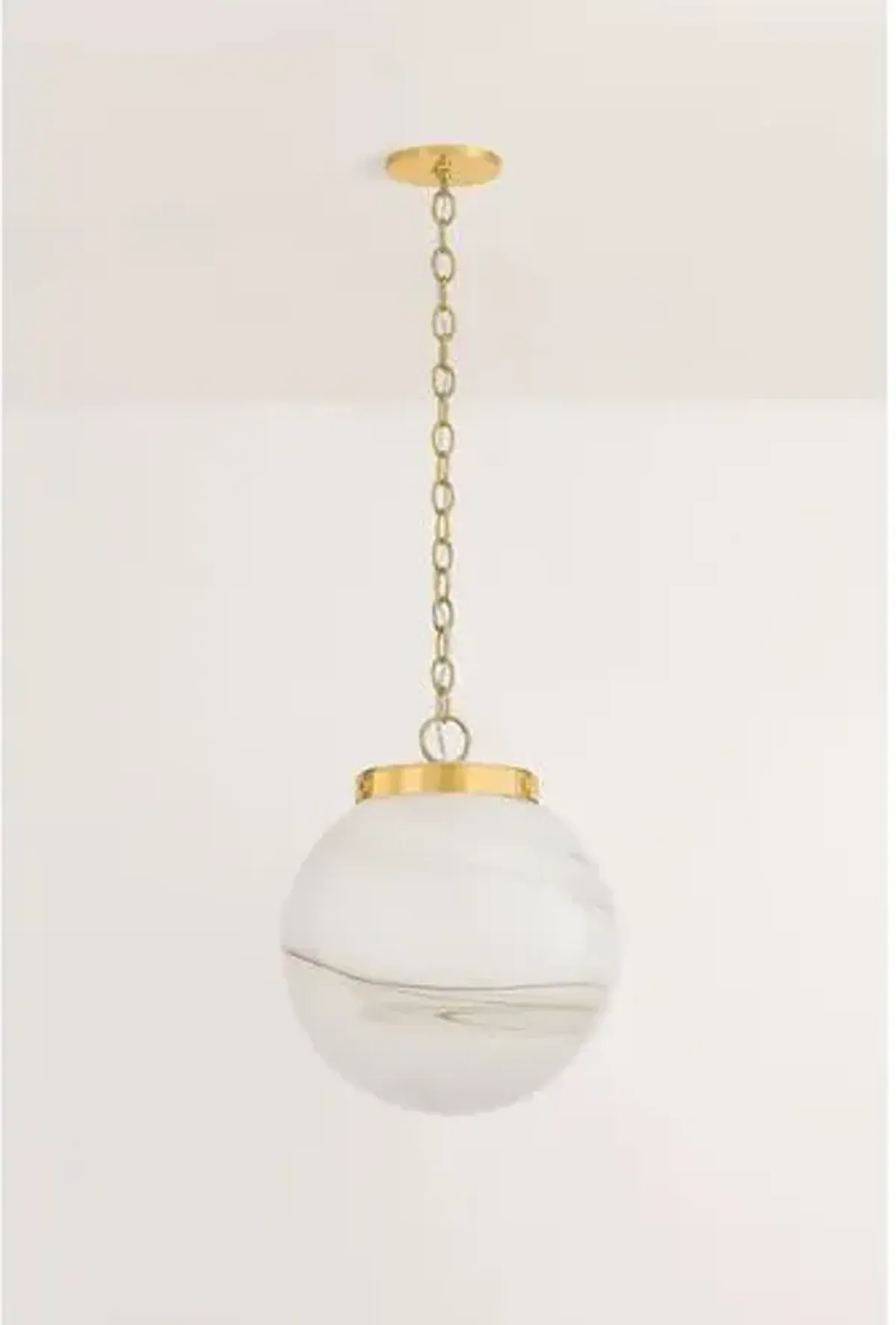 Calina Pendant - Aged Brass/Cappuchino Swirl - Brown