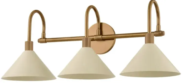 Jovani 3-Light Bath and Vanity Wall Sconce - Patina Brass/Soft Sand - Troy Lighting - Gold