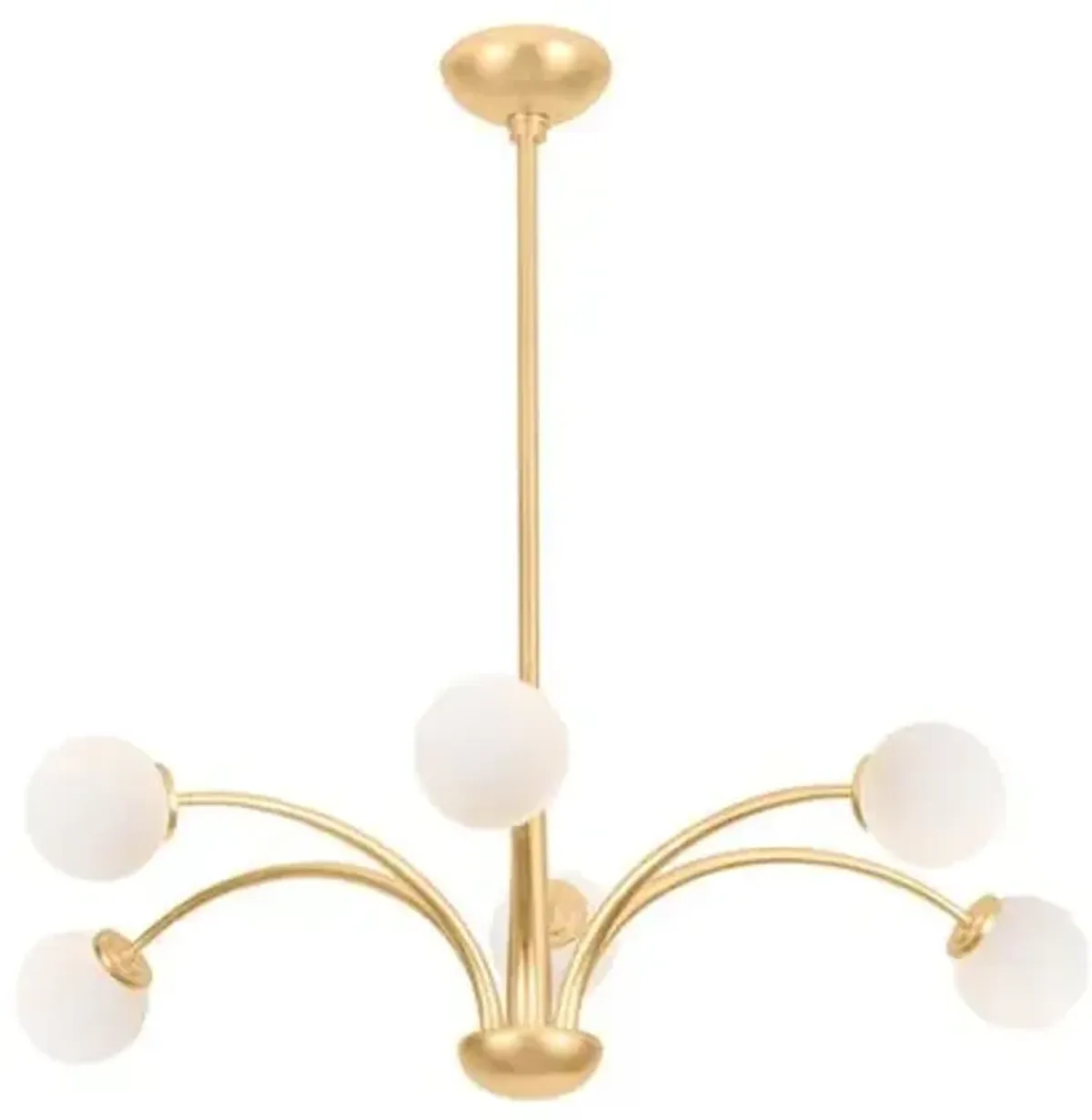 Orinda Chandelier - Vintage Gold Leaf/Seeded Opal - Troy Lighting