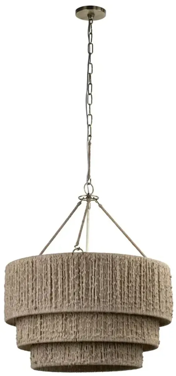 Reza Chandelier - Patina Brass/Natural Jute - Troy Lighting - Brown