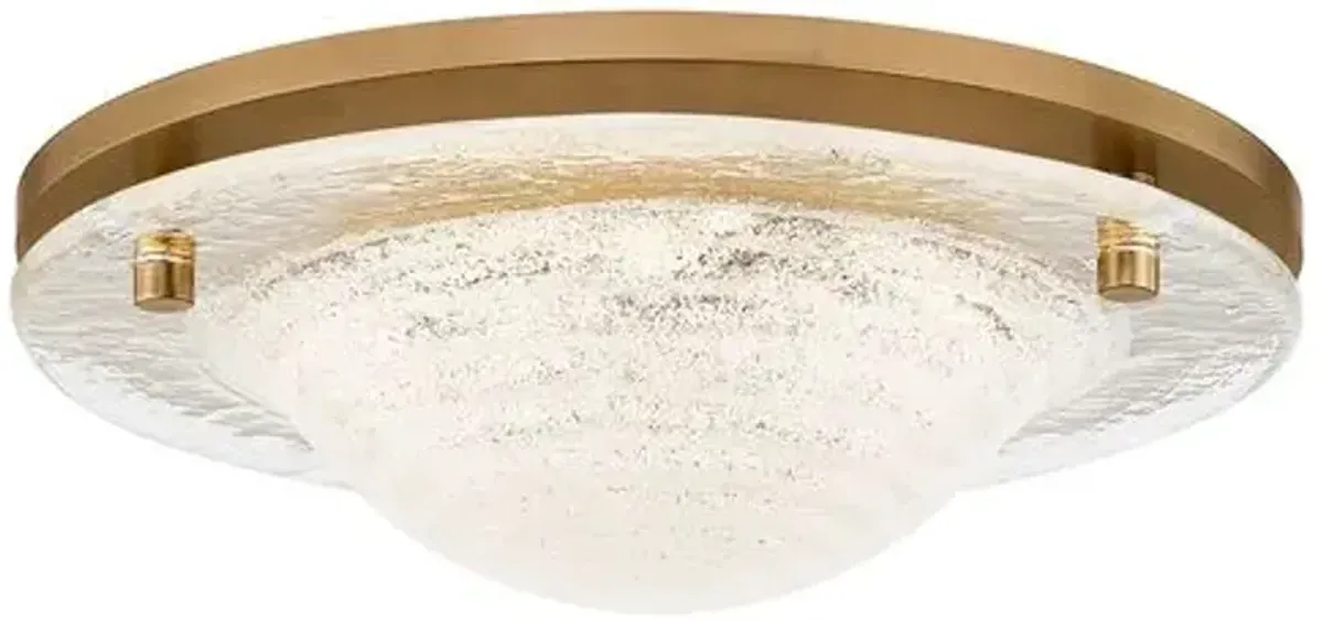 Halston Flush Mount - Patina Brass/Piastre - Troy Lighting - Gold