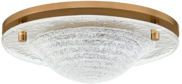 Halston Flush Mount - Patina Brass/Piastre Glass - Troy Lighting - Gold