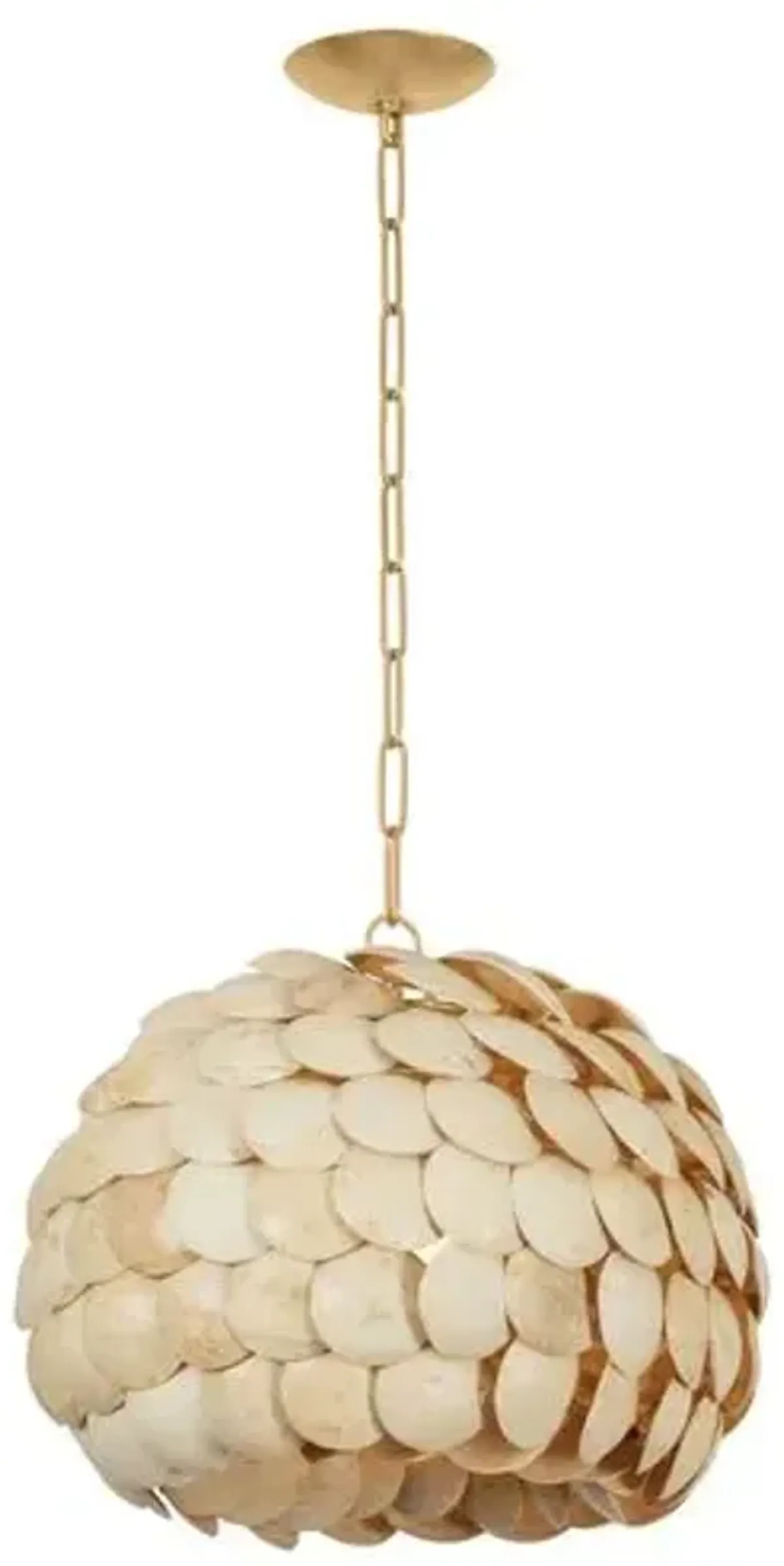 Edric Pendant - Vintage Gold Leaf/Coco Shell - Troy Lighting