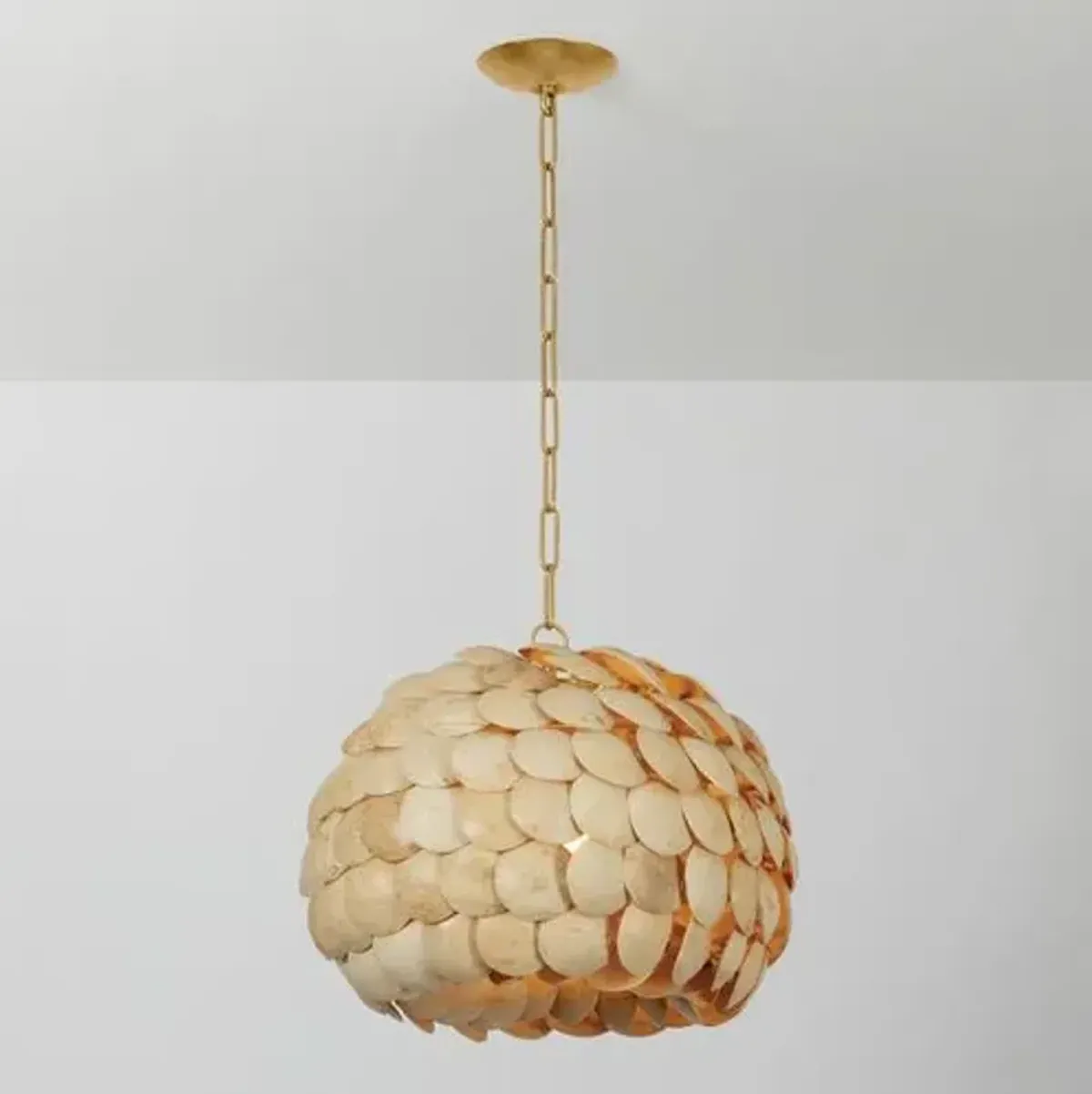 Edric Pendant - Vintage Gold Leaf/Coco Shell - Troy Lighting