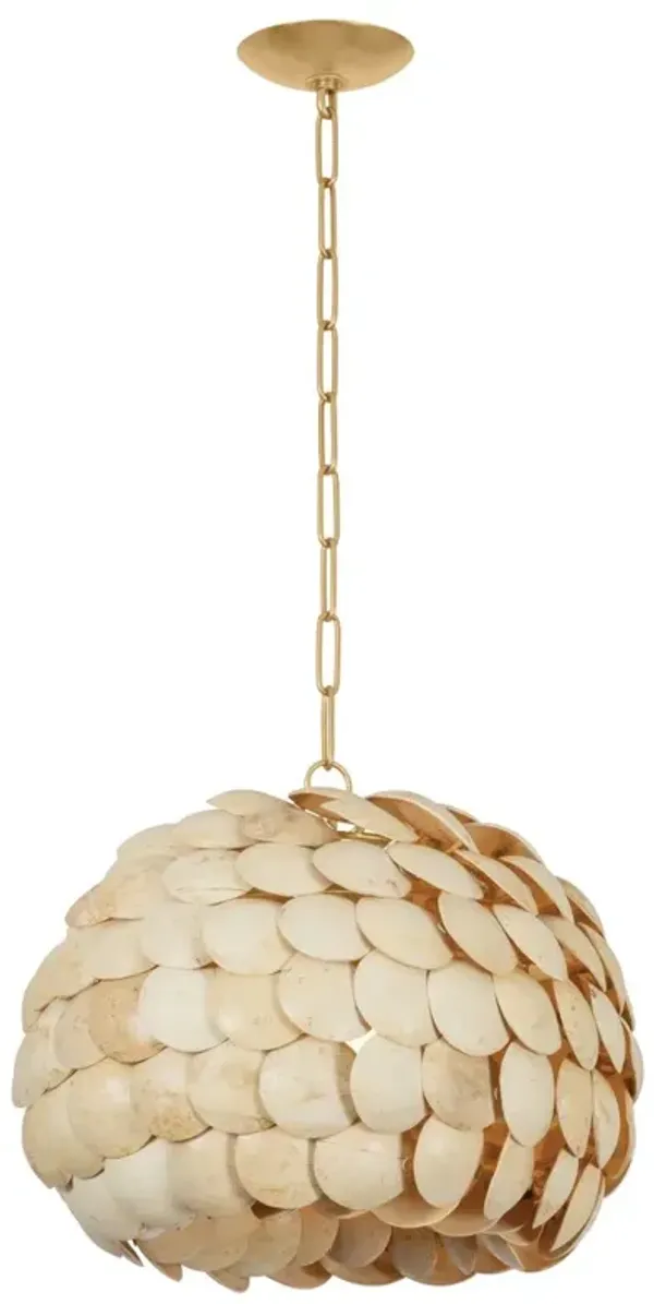 Edric Pendant - Vintage Gold Leaf/Coco Shell - Troy Lighting