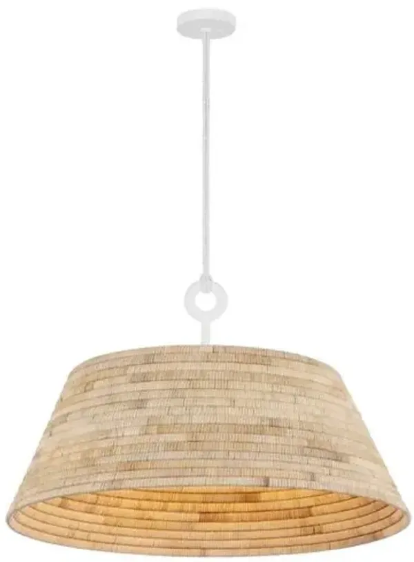 Sequoia Rattan Pendant - Troy Lighting - White