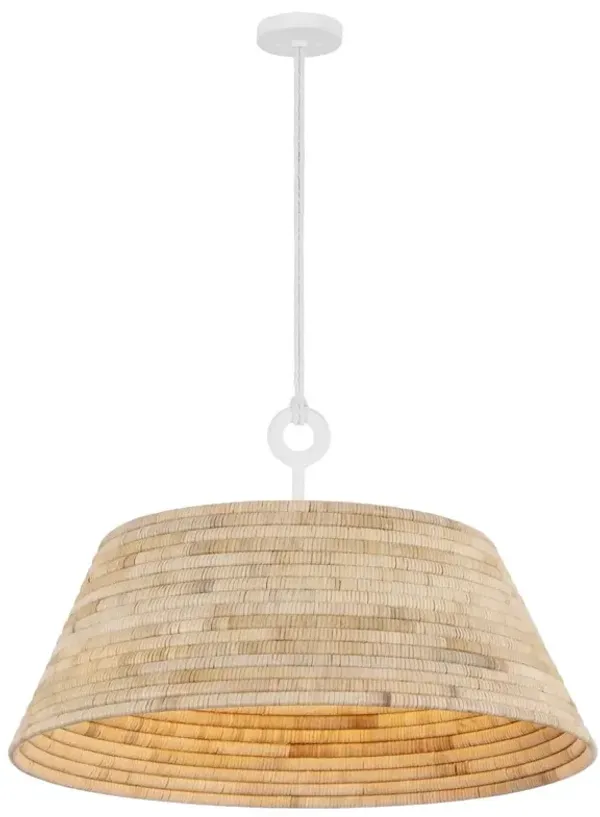 Sequoia Rattan Pendant - Troy Lighting - White