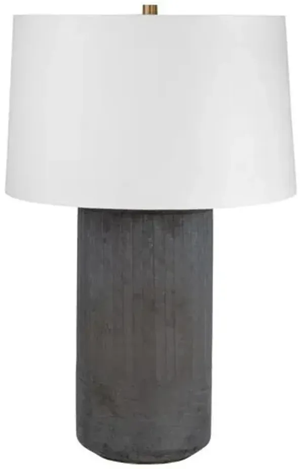 Greyson Table Lamp - Patina Brass/Off White Linen - Troy Lighting