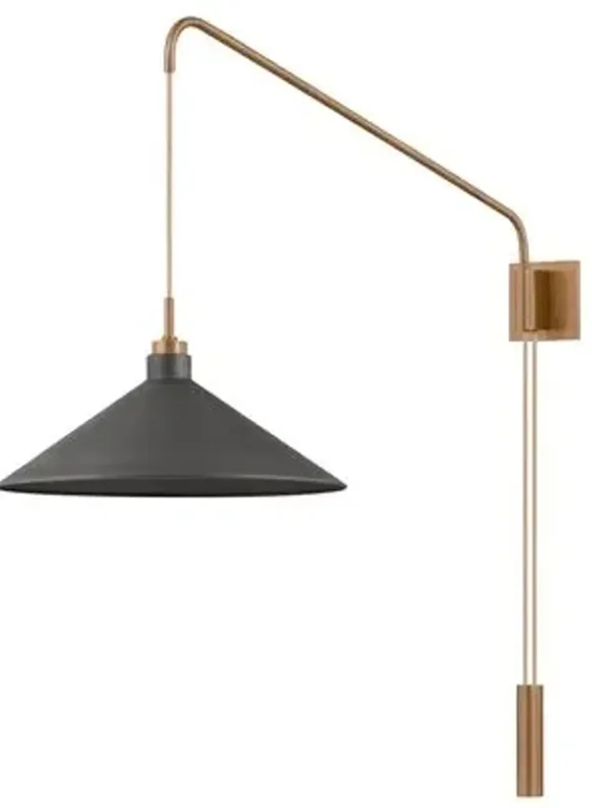 Conor Wall Sconce - Patina Brass and Graphite/Graphite - Troy Lighting - Gray