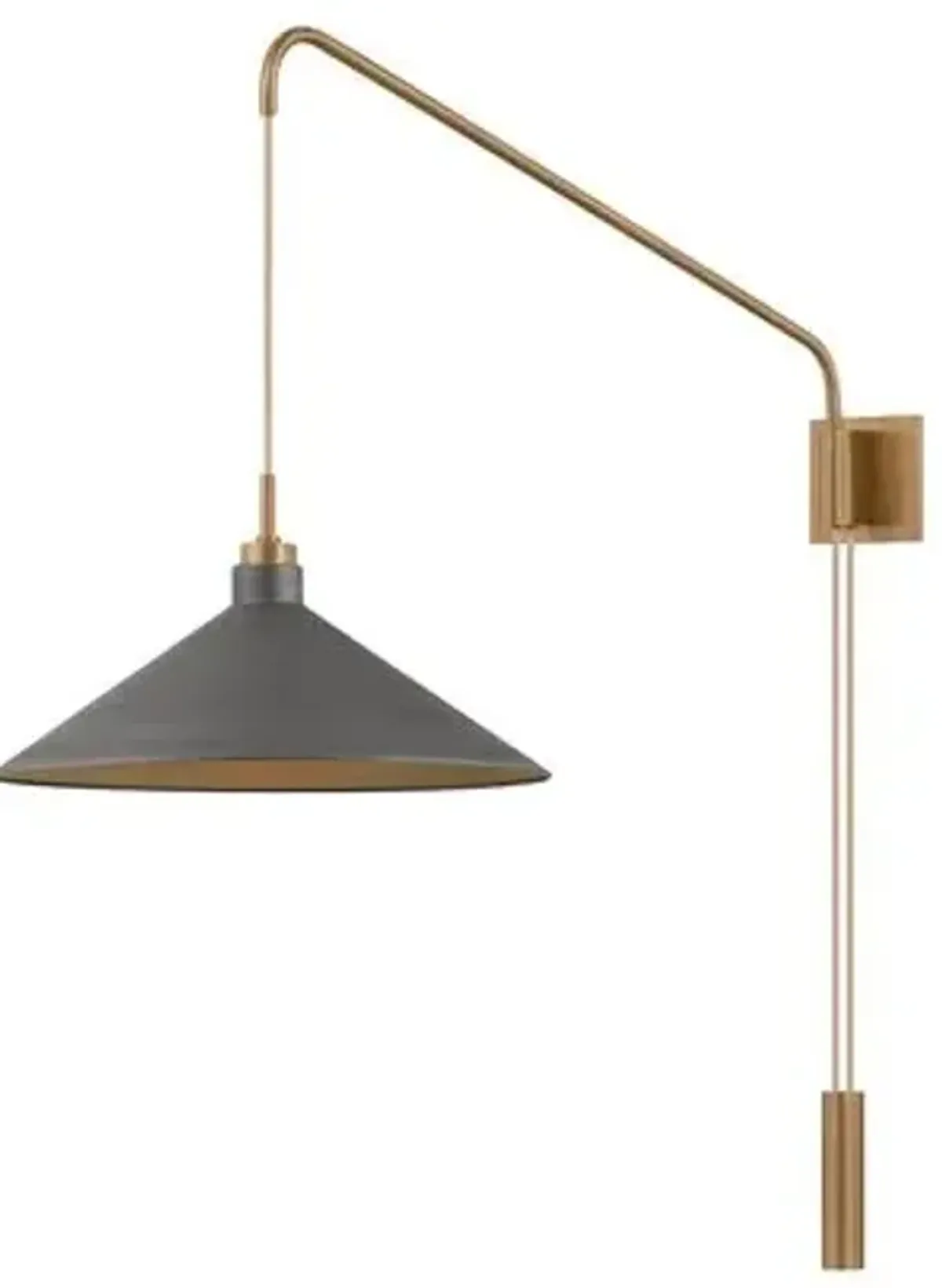 Conor Wall Sconce - Patina Brass and Graphite/Graphite - Troy Lighting - Gray