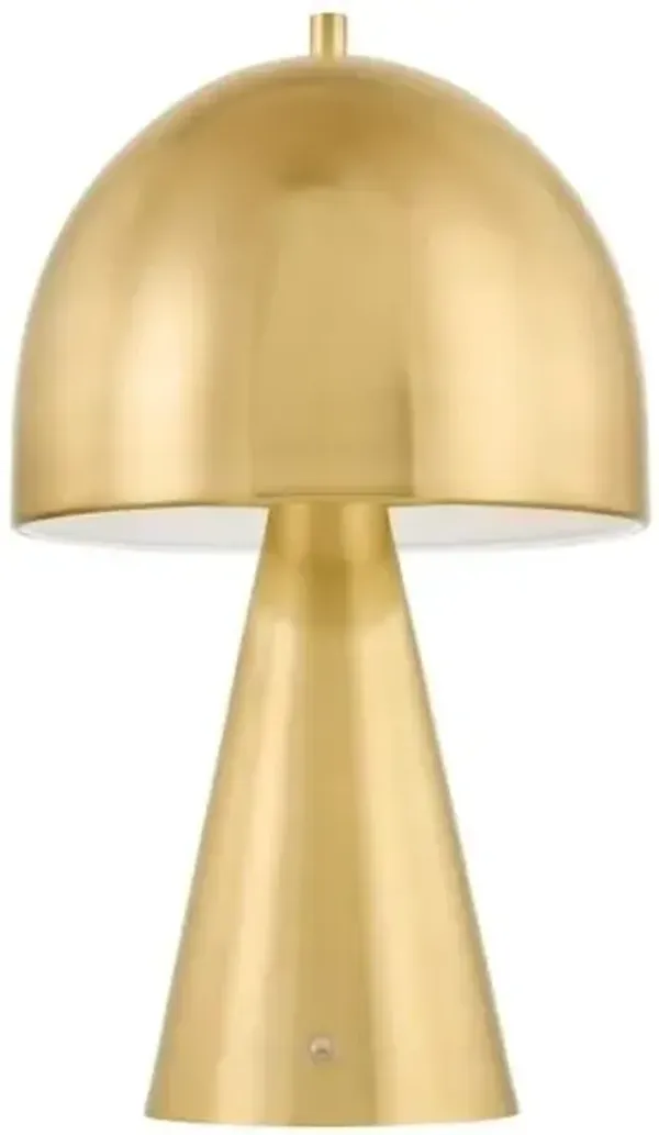 Avenel Rechargeable Dome Table Lamp - Gold