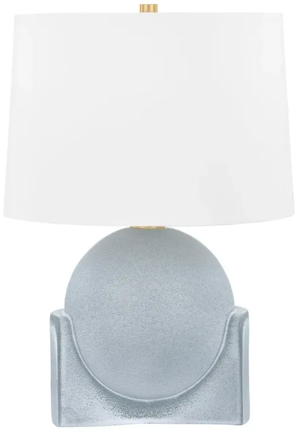 Brontae Ceramic Table Lamp - Reactive Slate/White