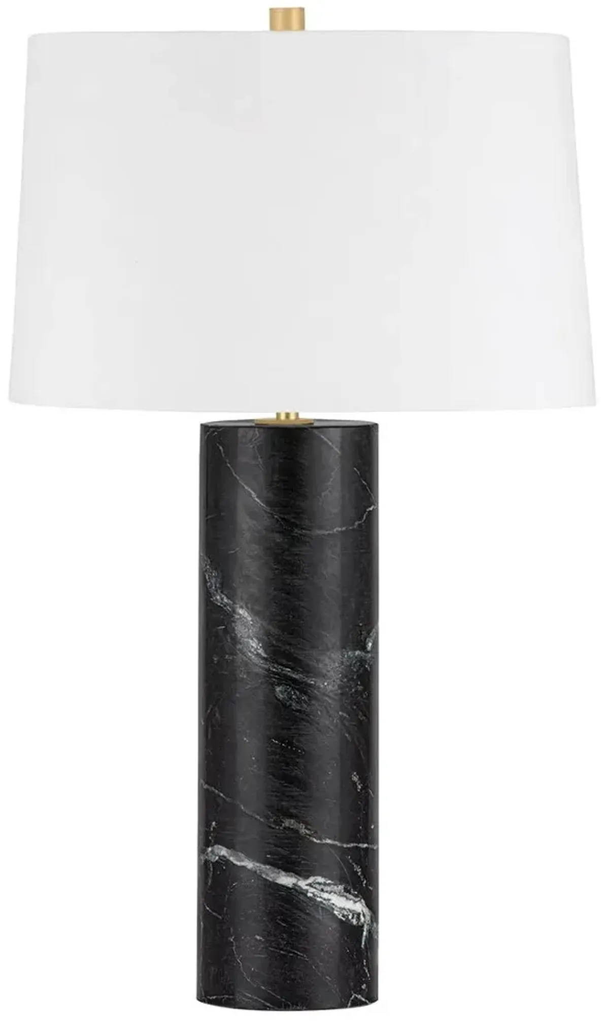 Leoric Table Lamp - Black Marble/White