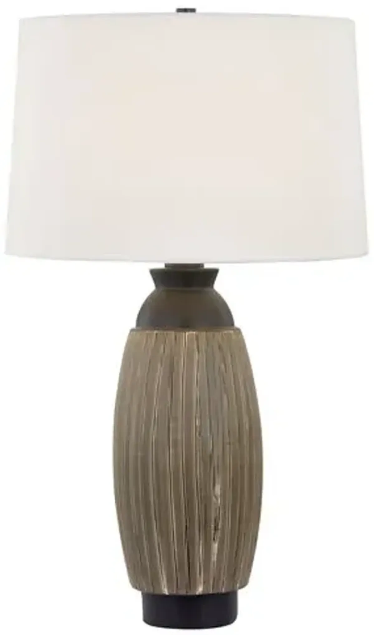 Cyris Ceramic Table Lamp - Distressed Bronze/Cultured Black