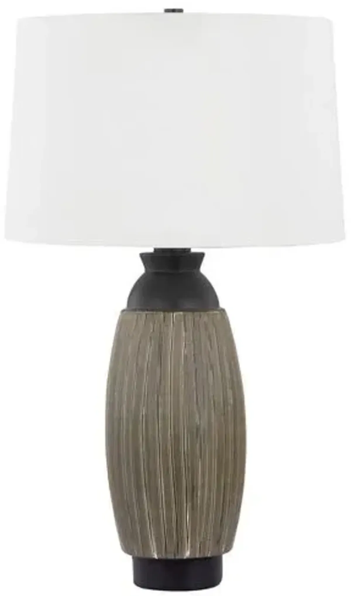 Cyris Ceramic Table Lamp - Distressed Bronze/Cultured Black