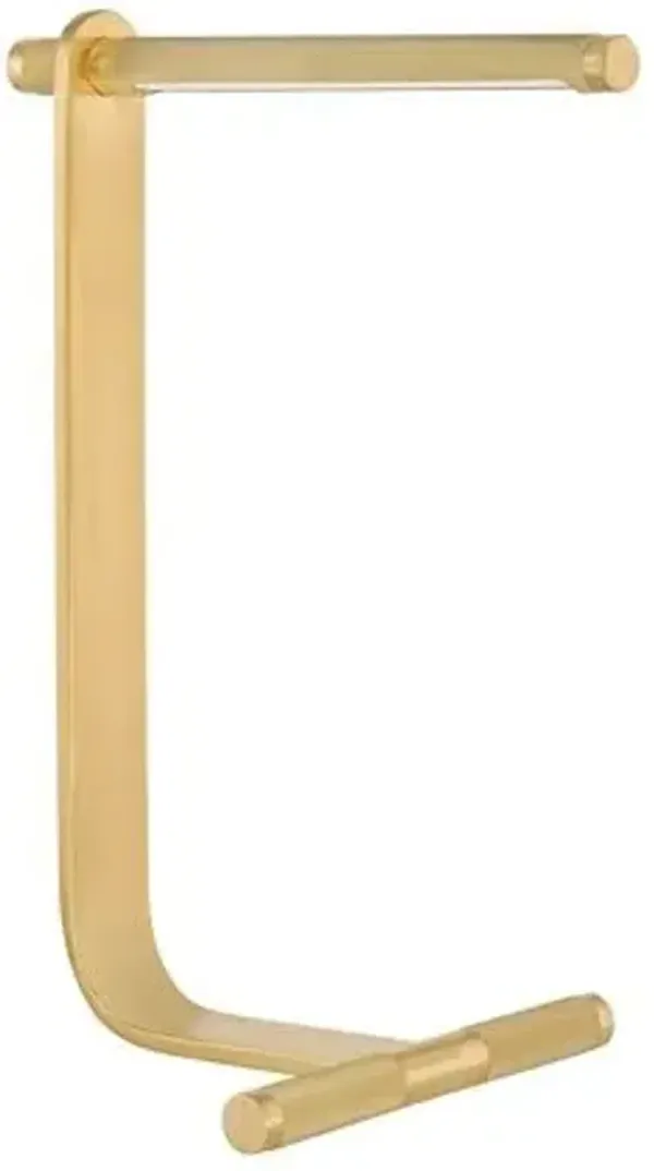 Zephan Table Lamp - Aged Brass - White