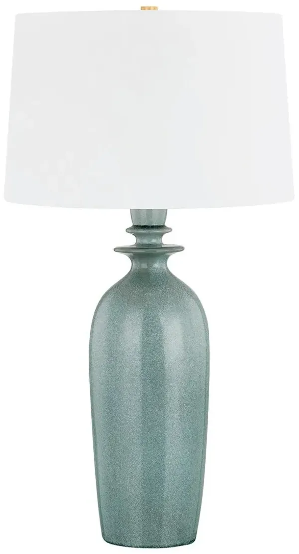Trinelle Ceramic Table Lamp - Reactive Palladian/White