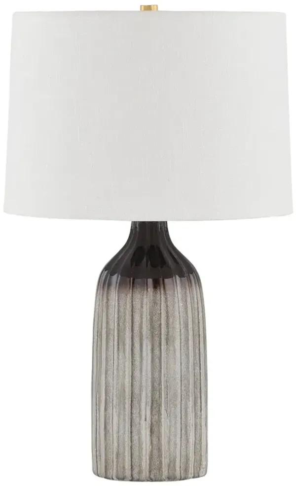 Elarine Ceramic Table Lamp - Affogato/Textured Linen - Brown
