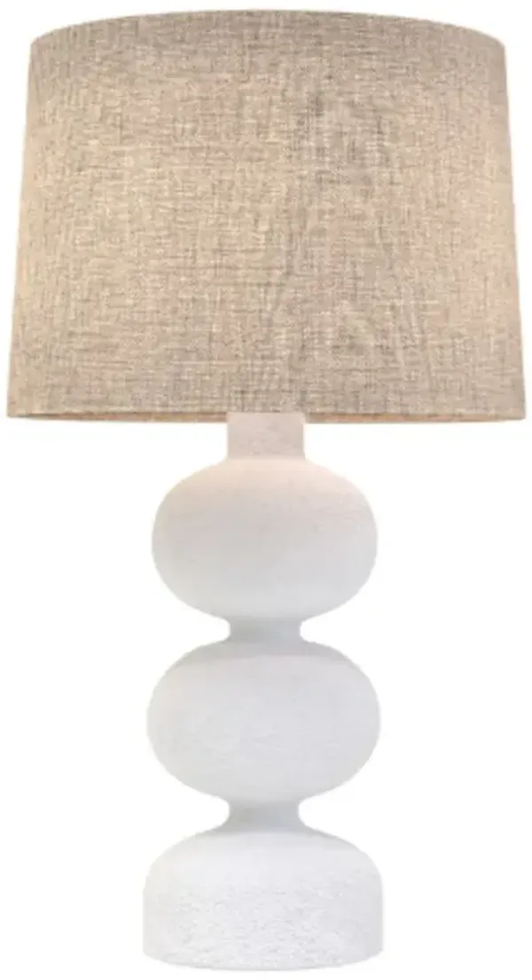 Evric Table Lamp - White Paper Mache/Natural Jute - Brown
