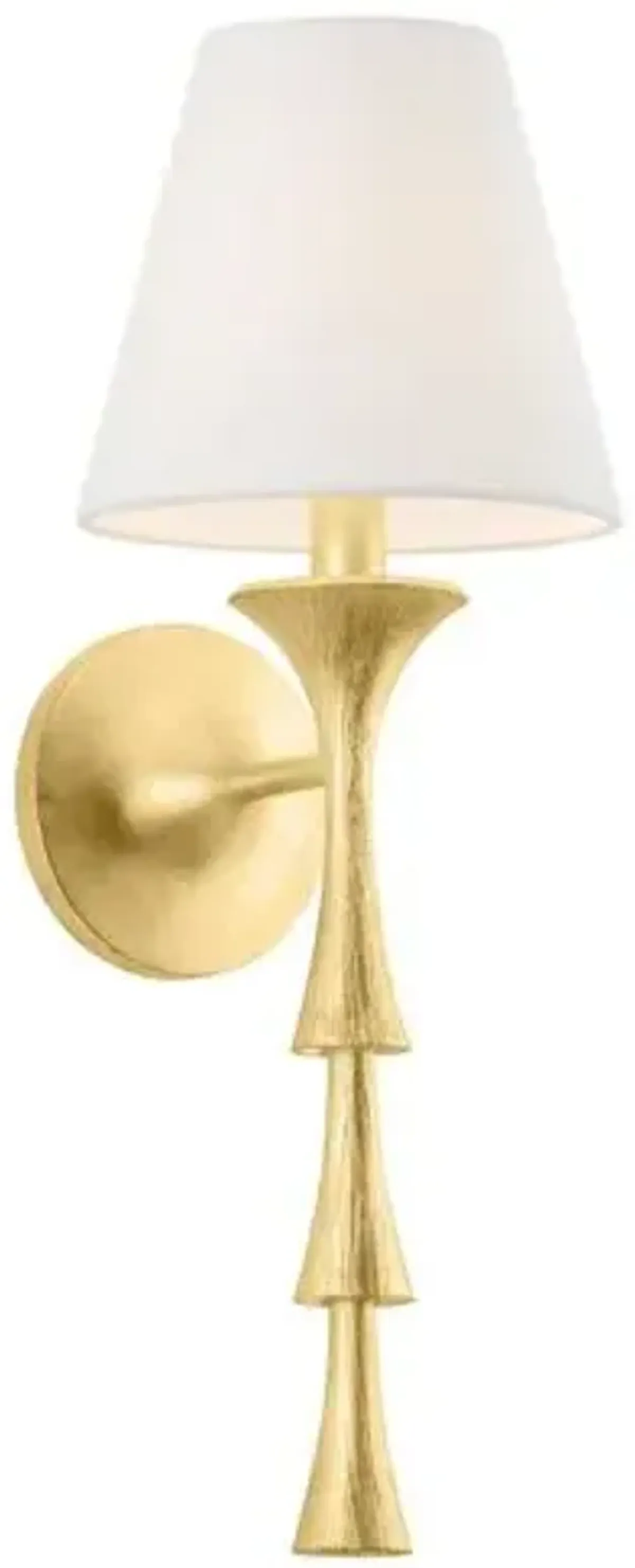 Jynelle Wall Sconce - Vintage Gold Leaf/White