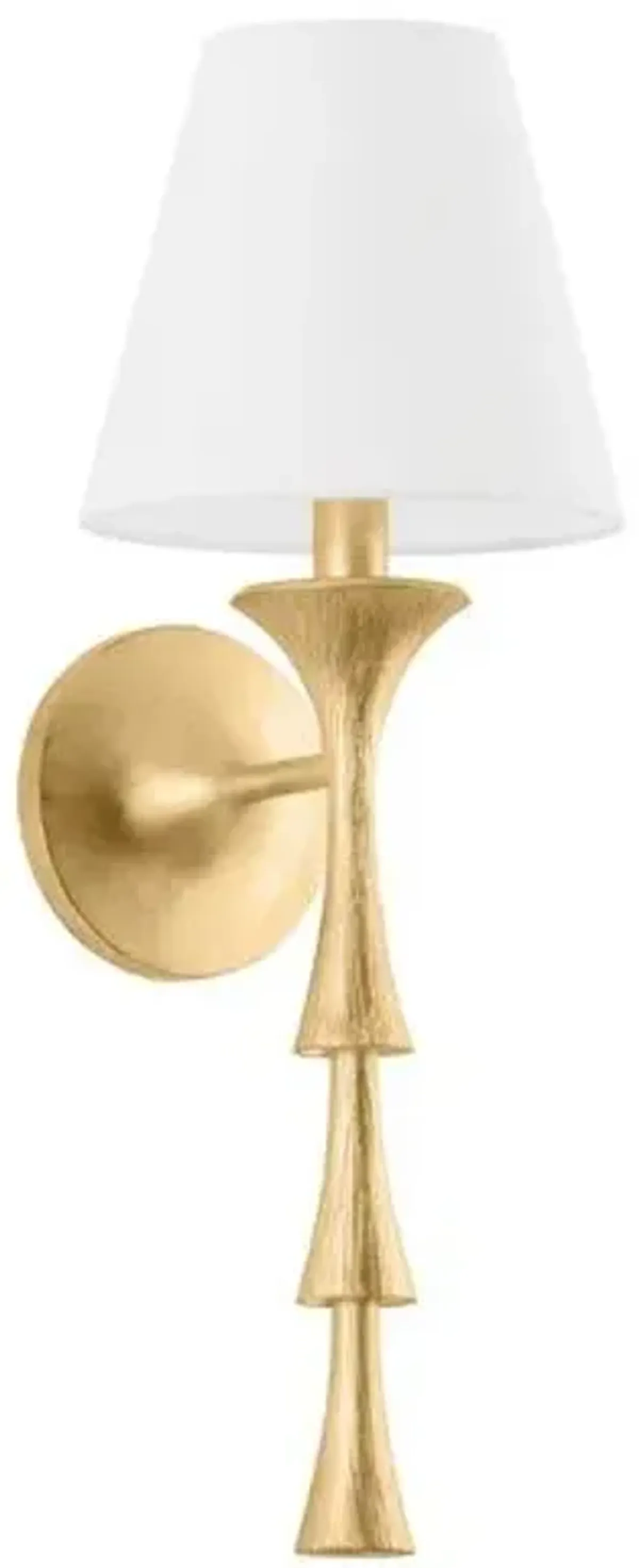 Jynelle Wall Sconce - Vintage Gold Leaf/White