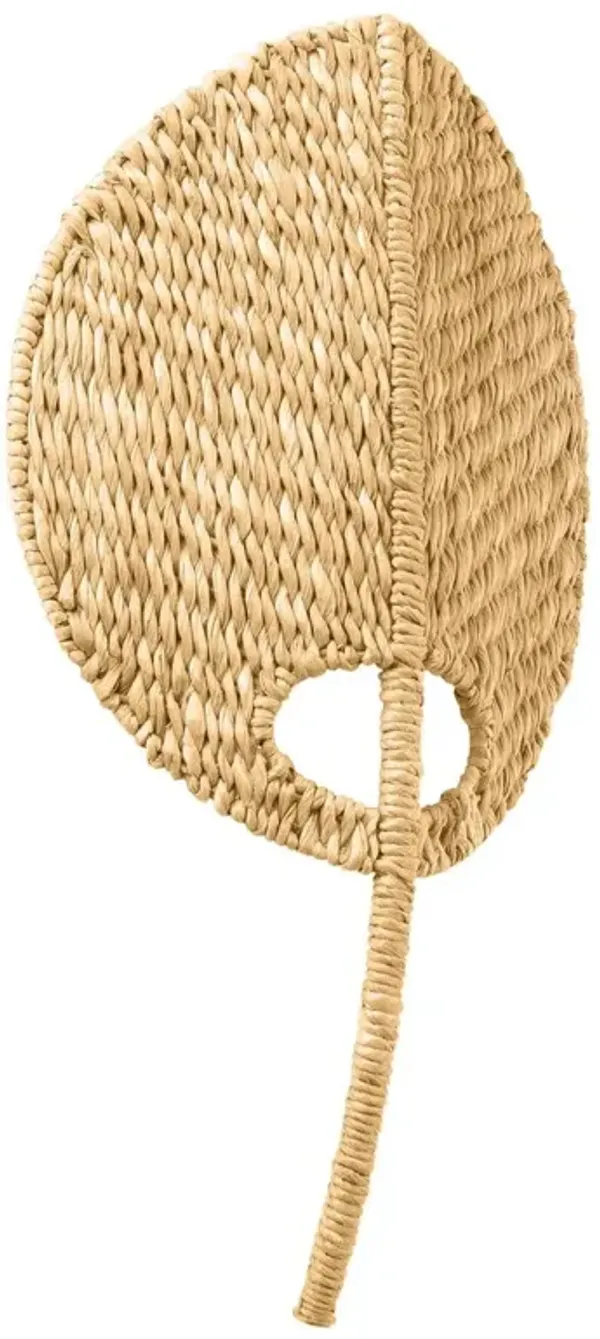 Marais Palm Leaf Wall Sconce - Vintage Gold Leaf/Natural Abaca