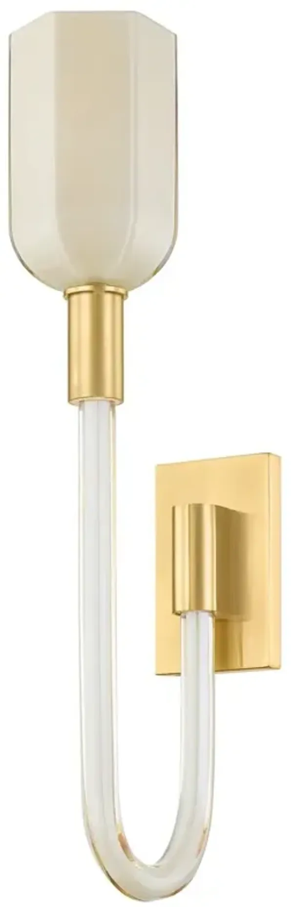 Dain Park Wall Sconce - Aged Brass/Champagne Glass - Gold