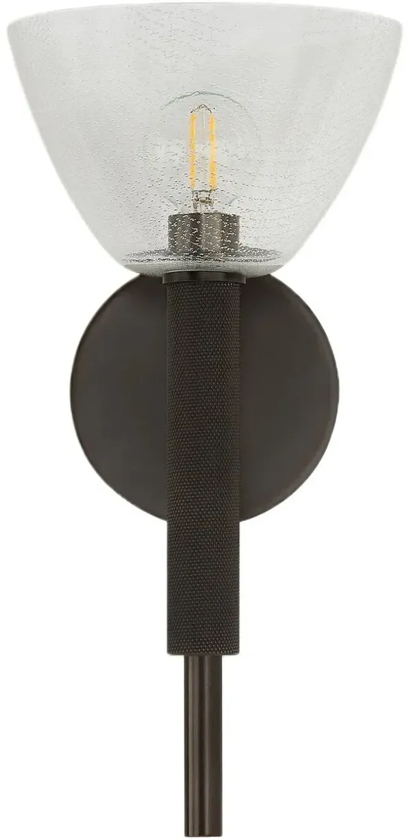 Halsten Wall Sconce - True Bronze/Silver Mesh
