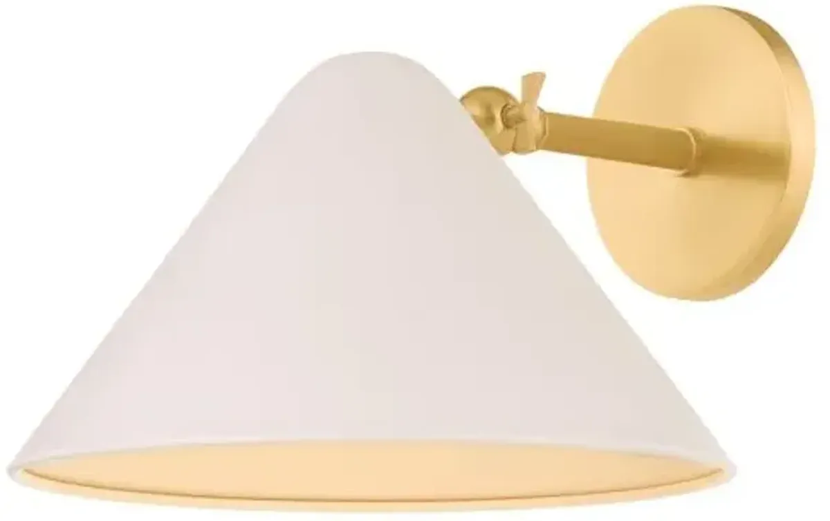 Sareth Wall Sconce - True Bronze/Soft Bisque - Brown