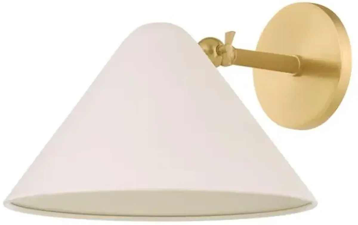 Sareth Wall Sconce - True Bronze/Soft Bisque - Brown