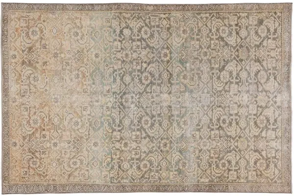Arin Vintage Rug, Green/Gold