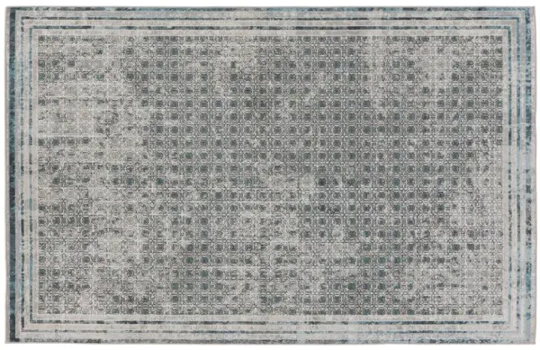 Nora Trellis Rug, Gray/Blue