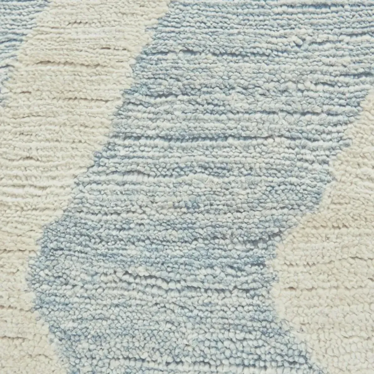 Noor Geometric Rug, Blue/Silver