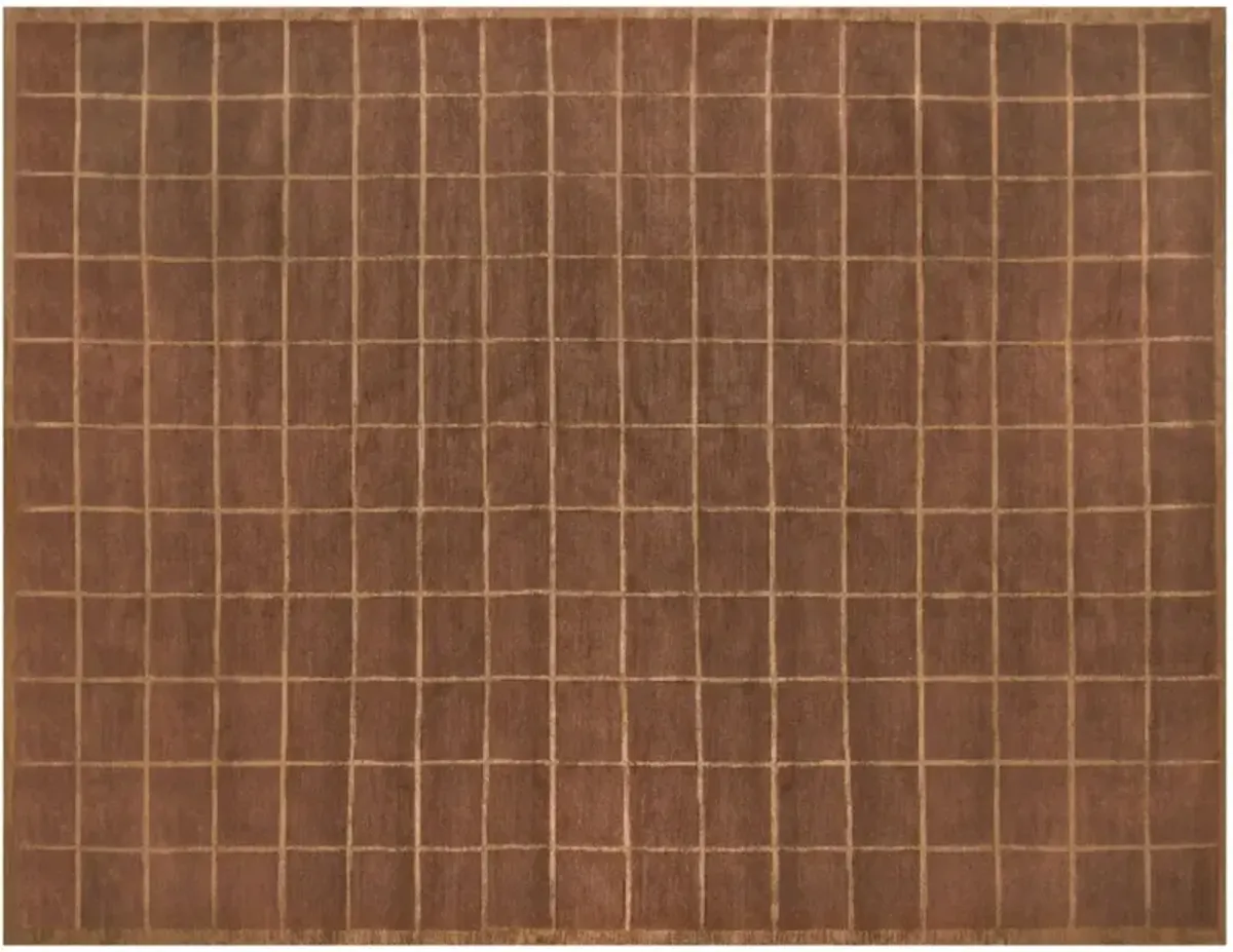 Chadwick Geometric Rug, Brown/Orange