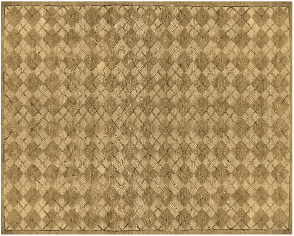 Chadwick Modern Diamond, Brown/Tan, 5'-6" x 8'-6" Area Rug