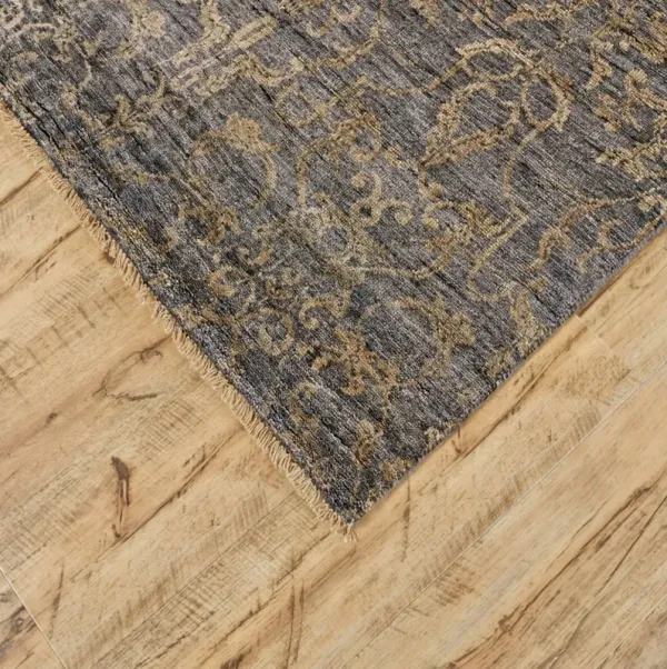 Tesoro I Paisley Rug, Gray/Gold