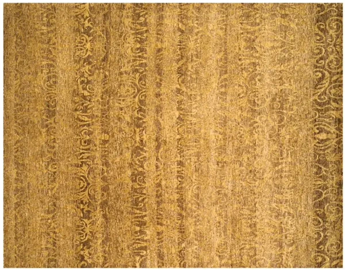 Temujin Trellis & Lattice Rug, Gold/Brown