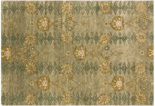 Vardo Damask Rug, Gray/Blue