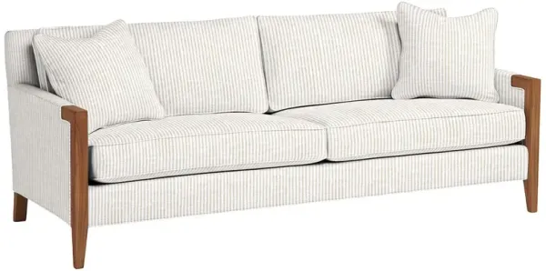 Grenada Outdoor Upholstered Sofa, Inside Out Ticking Stripe
