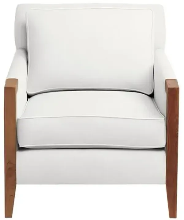 Grenada Outdoor Upholstered Chair - Inside Out Linen - Handcrafted - White