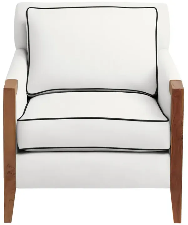 Grenada Outdoor Upholstered Chair, Inside Out Linen w/ Contrast Welt