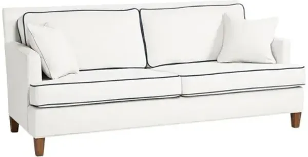 Laguna Outdoor Upholstered Sofa - Inside Out Linen with Contrast Welt - Handcrafted