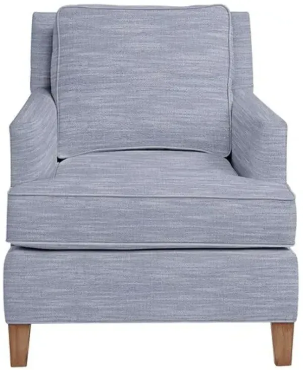 Laguna Outdoor Upholstered Chair - Inside Out Linen - Handcrafted - Blue